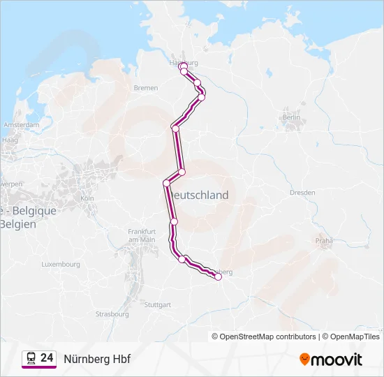 Поезд 24: карта маршрута
