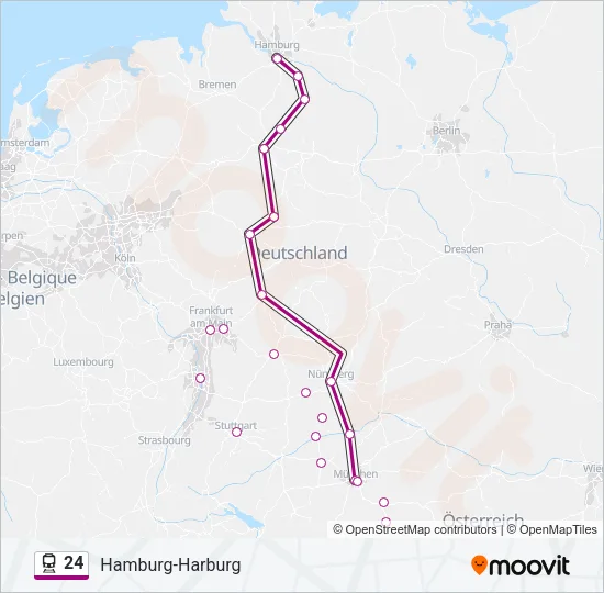 24 Train Line Map