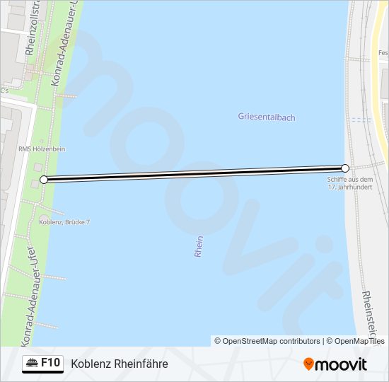 F10 Ferry Line Map