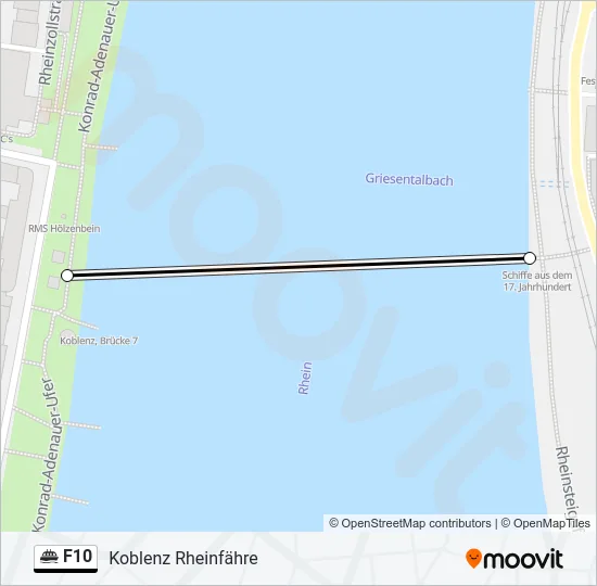 F10 Ferry Line Map