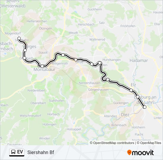 Автобус EV: карта маршрута