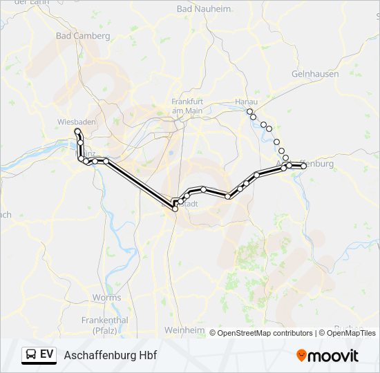 Автобус EV: карта маршрута