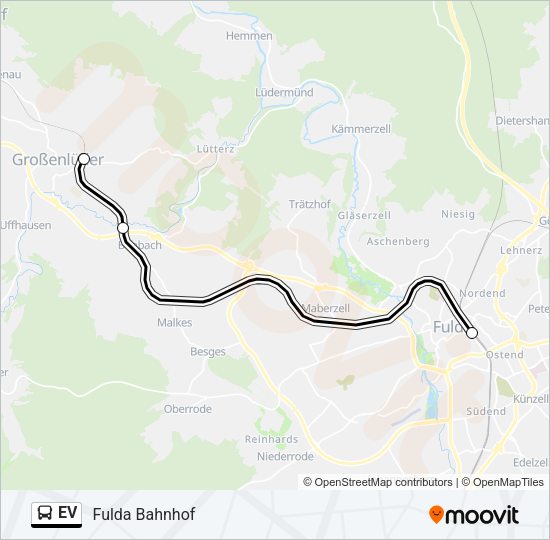 Автобус EV: карта маршрута