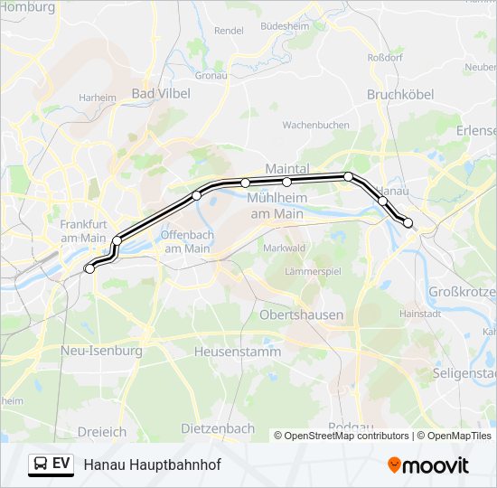 Автобус EV: карта маршрута