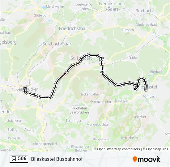 506 Bus Line Map