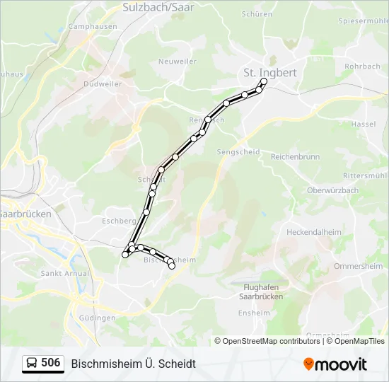 506 Bus Line Map