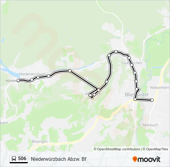 506 Bus Line Map