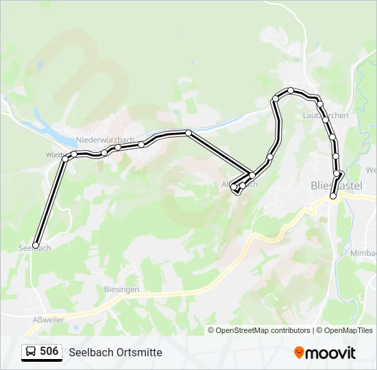 506 Bus Line Map