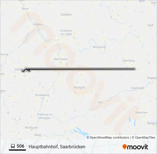 506 Bus Line Map