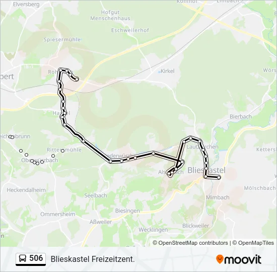506 Bus Line Map