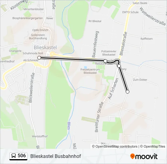 506 Bus Line Map