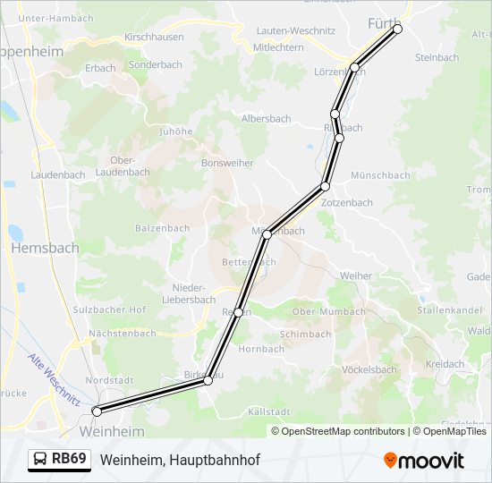 RB69 Bus Line Map
