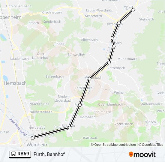RB69 Bus Line Map