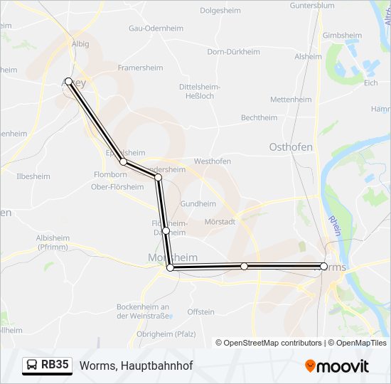 RB35 Bus Line Map