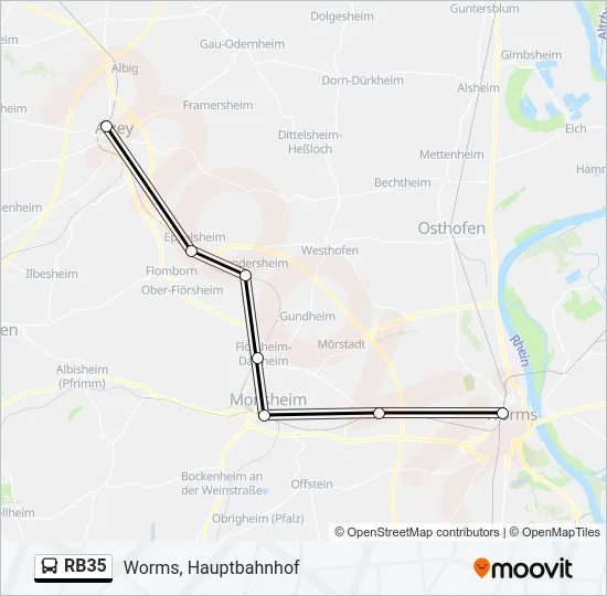 RB35 Bus Line Map