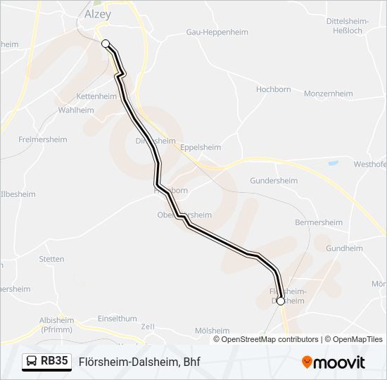 RB35 Bus Line Map