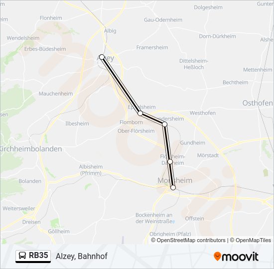 RB35 Bus Line Map