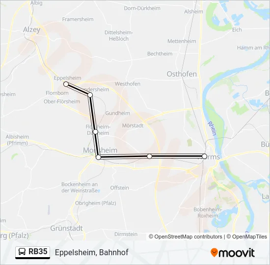 RB35 Bus Line Map