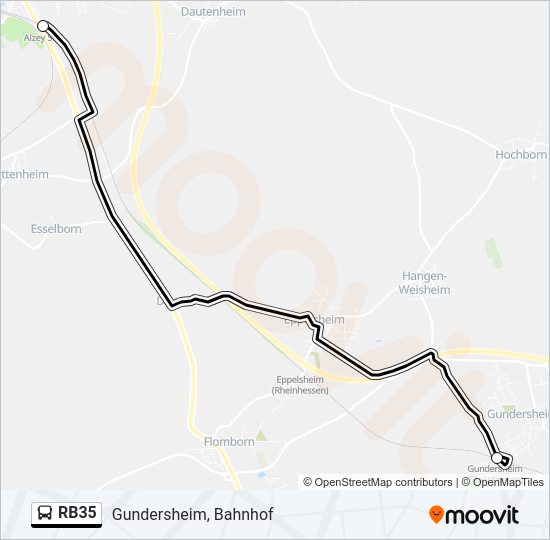 RB35 Bus Line Map