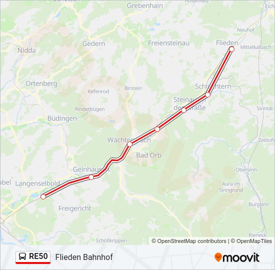 RE50 Bus Line Map