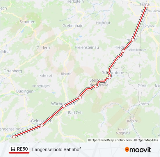 RE50 Bus Line Map