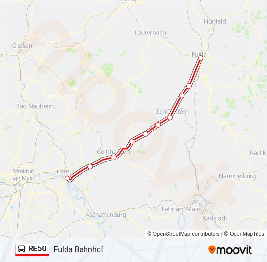 RE50 Bus Line Map