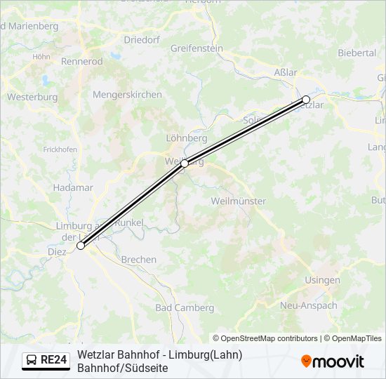RE24 Bus Line Map