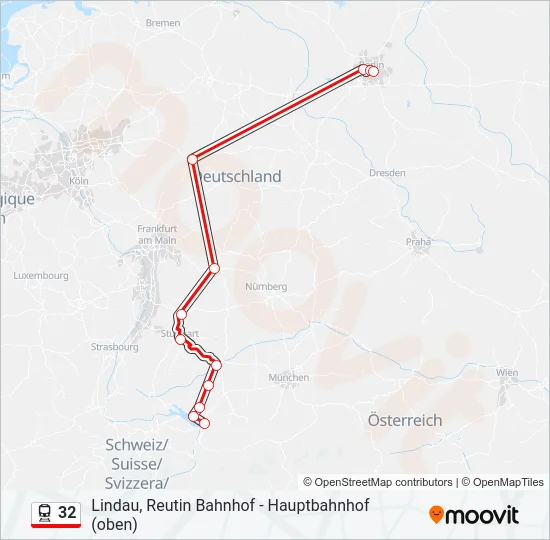 32 Train Line Map
