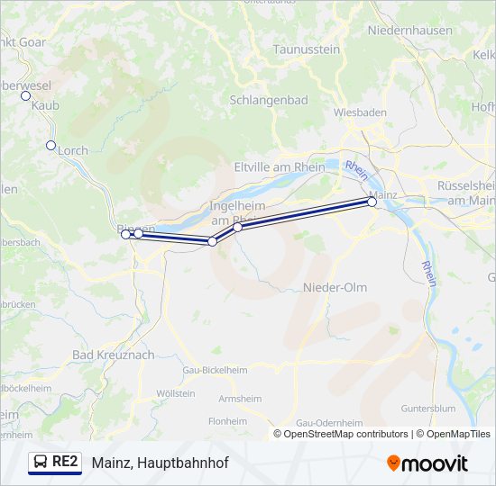 RE2 Bus Line Map