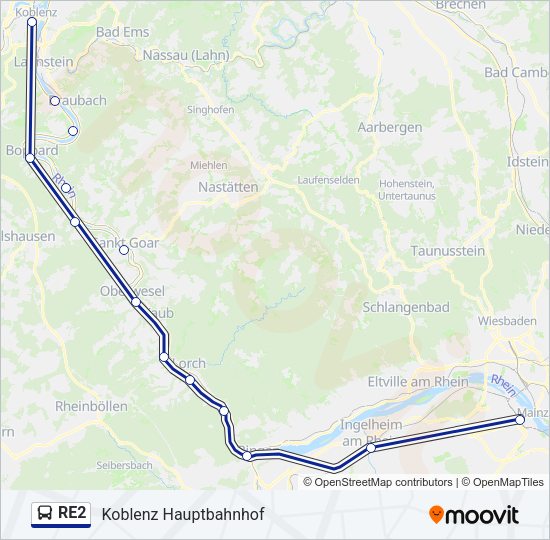RE2 Bus Line Map