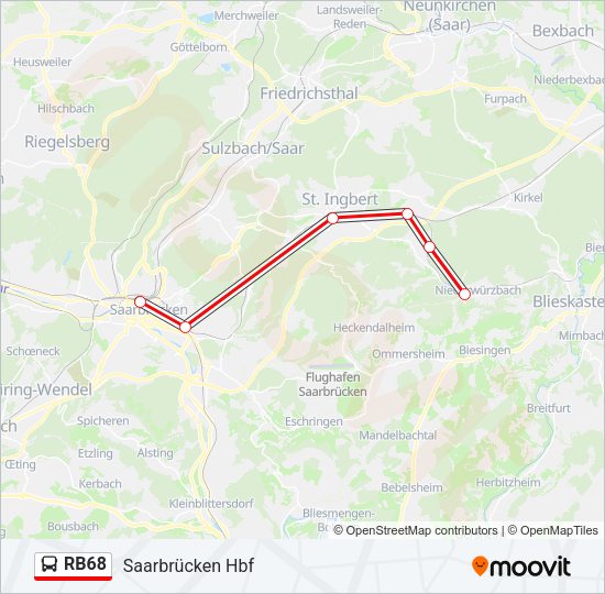 RB68 Bus Line Map