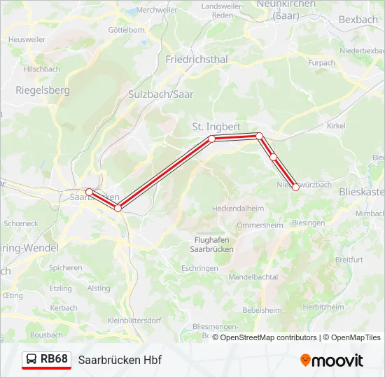 RB68 Bus Line Map