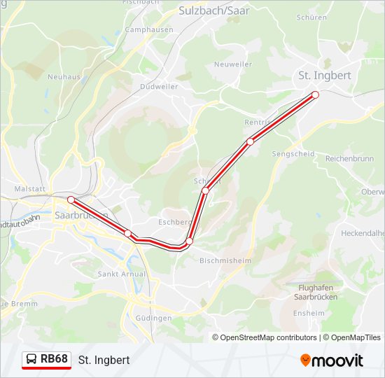 RB68 Bus Line Map