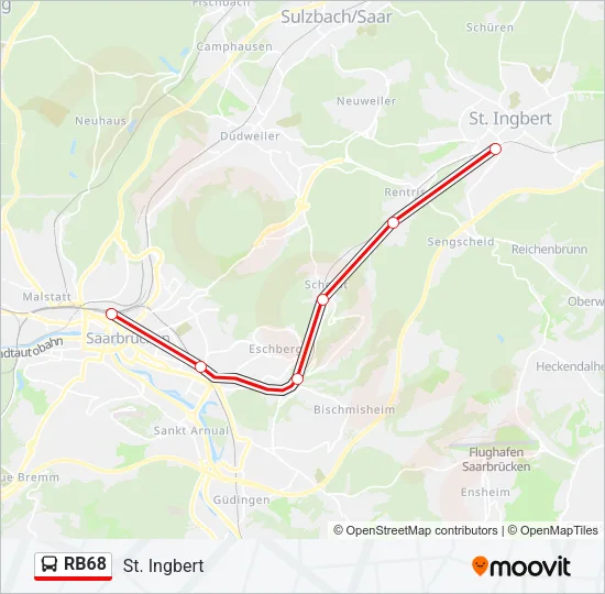 RB68 Bus Line Map