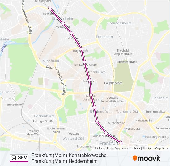 SEV Bus Line Map