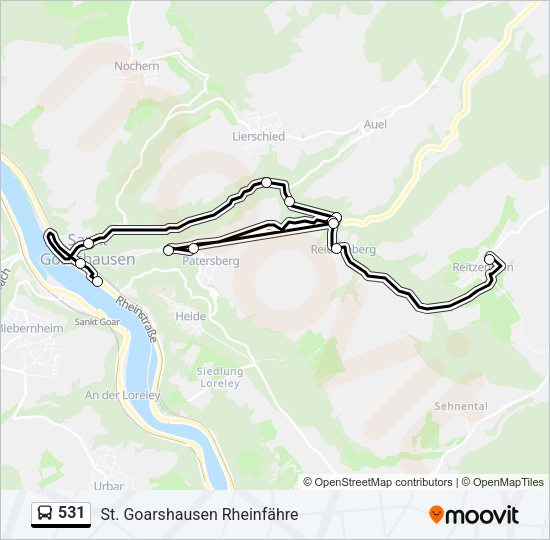 531 Bus Line Map