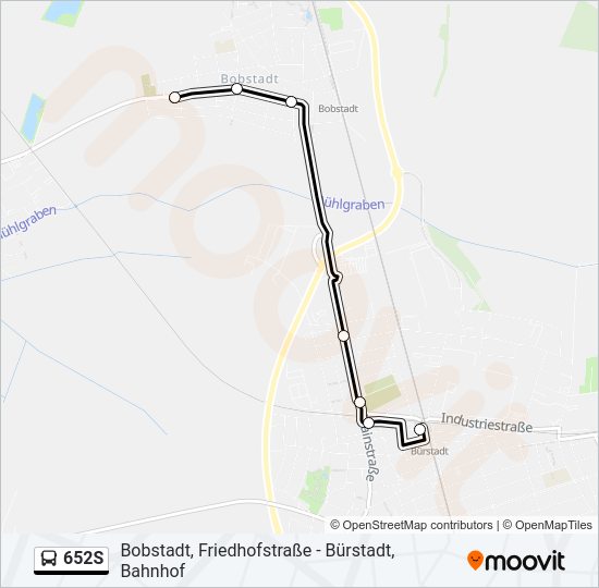 652S Bus Line Map