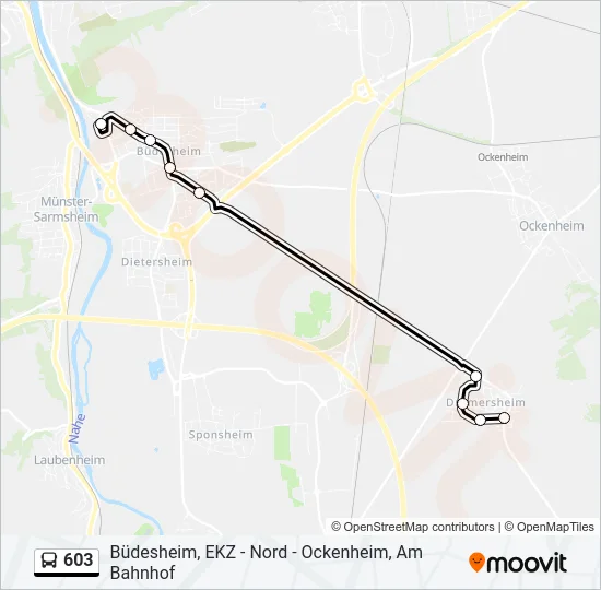 603 Bus Line Map
