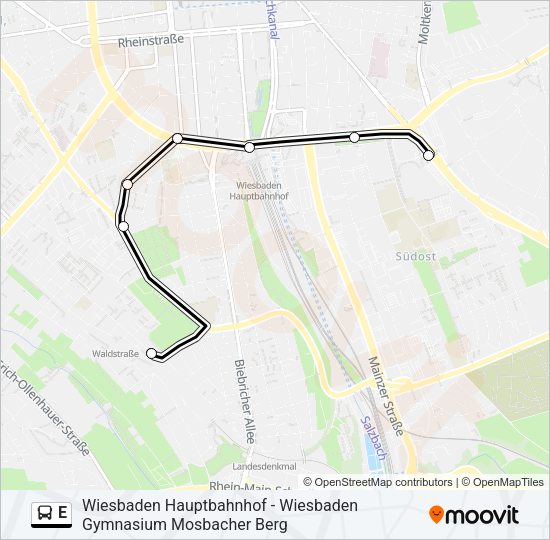 E Bus Line Map