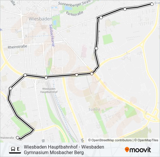 E Bus Line Map
