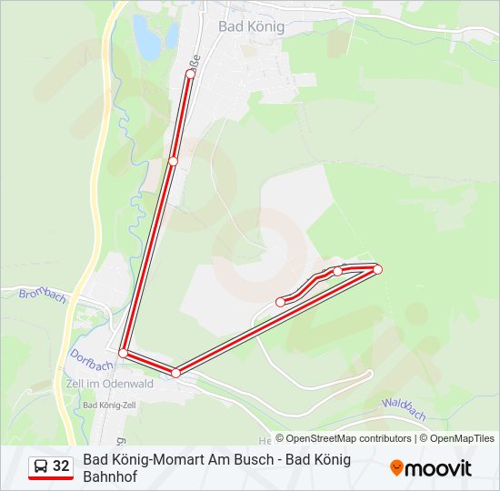 32 Bus Line Map