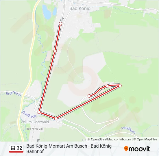 32 Bus Line Map