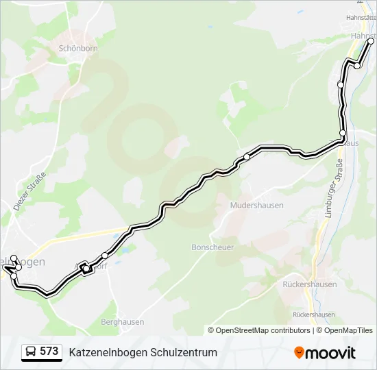 573 Bus Line Map