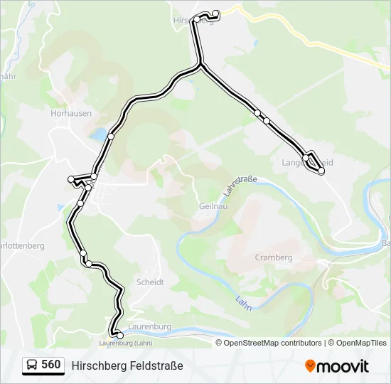 560 Bus Line Map