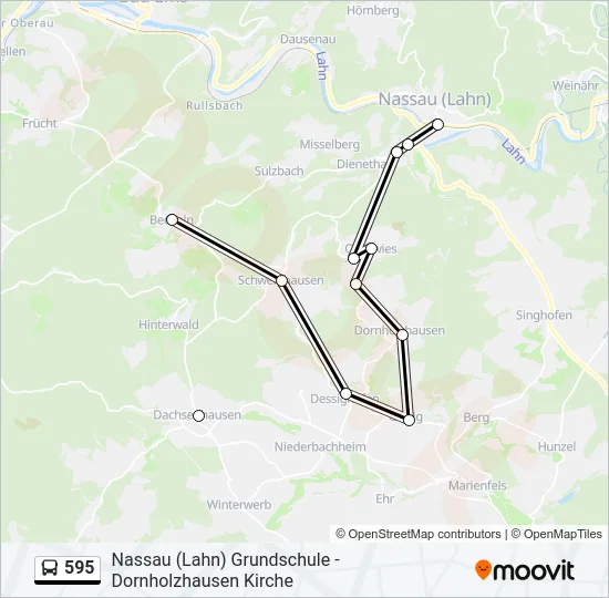 595 Bus Line Map