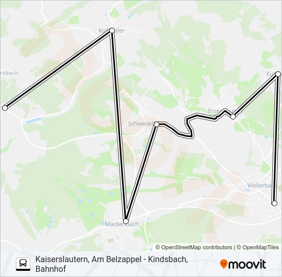 SWK N1 / 121 Bus Line Map