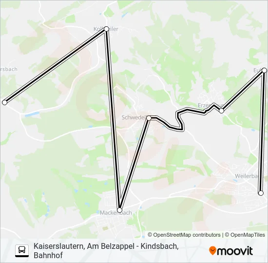 SWK N1 / 121 Bus Line Map