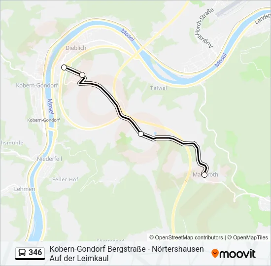 346 Bus Line Map