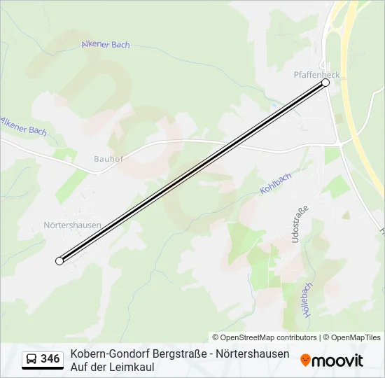 346 Bus Line Map
