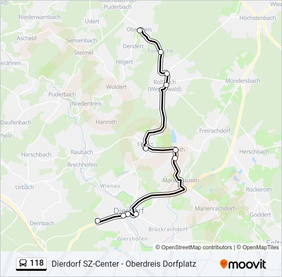 118 Bus Line Map